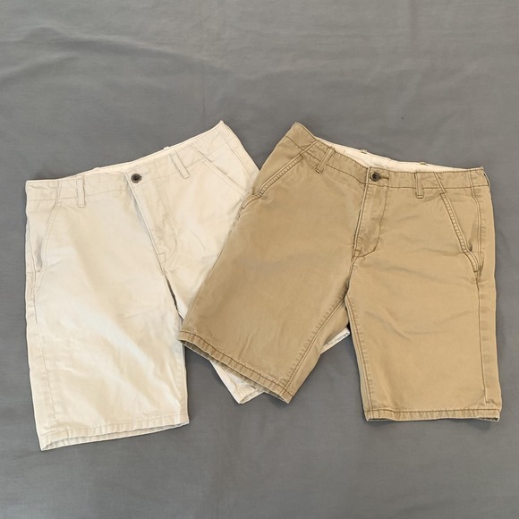 Levi's Other - Levi's Chino Shorts Mens 30 Beige Khaki Lot Of 2 Cotton Flat Front Pockets